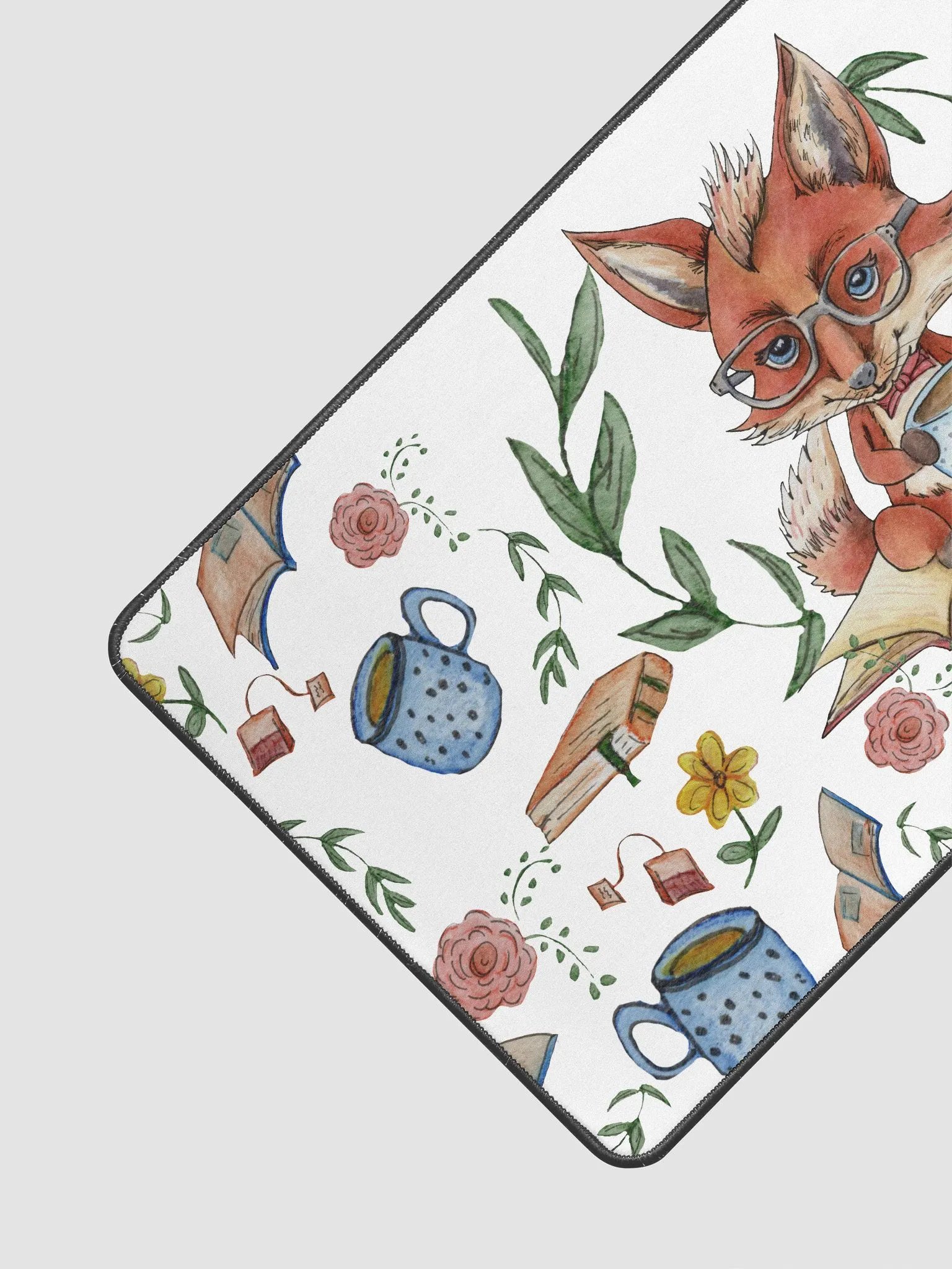 Tea Time Fox Desk Mat product image (3)