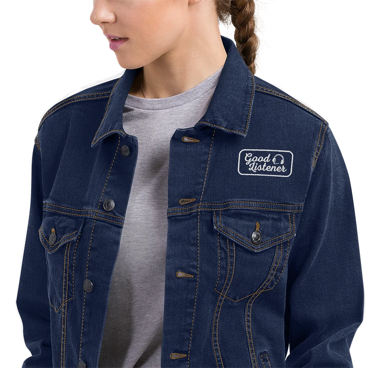 Good Listener Embroidered Jean Jacket product image (1)