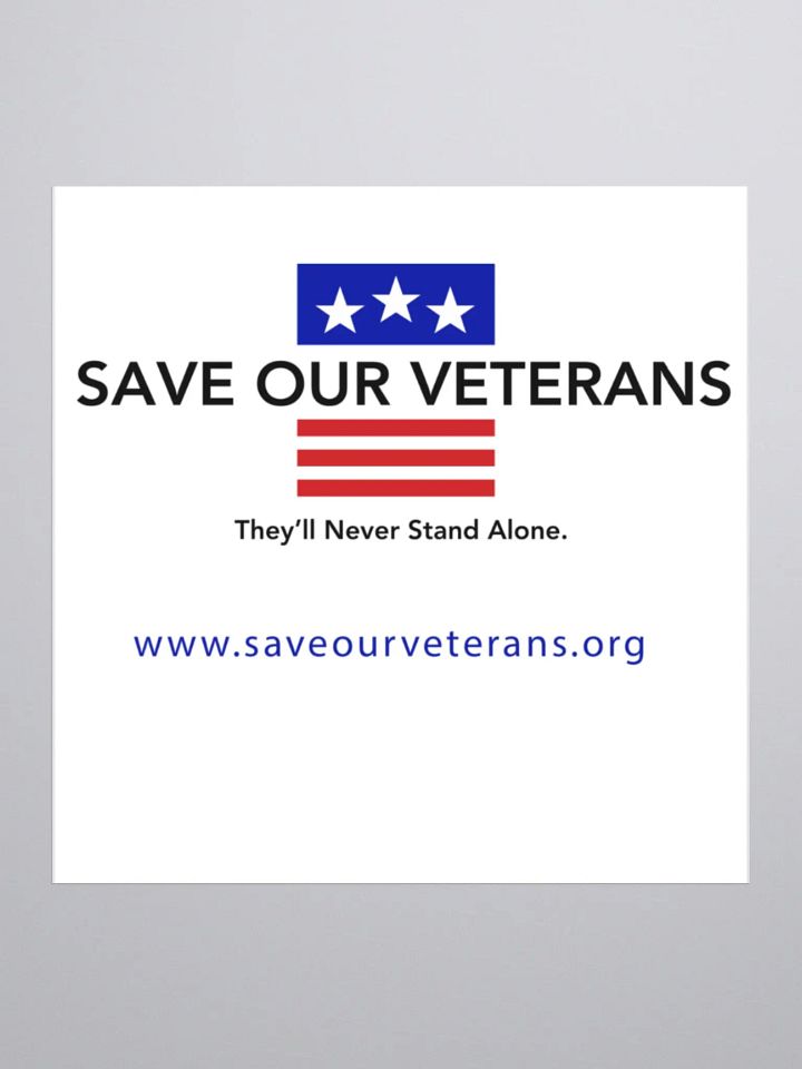Save Our Veterans Kiss Cut Stickers product image (1)