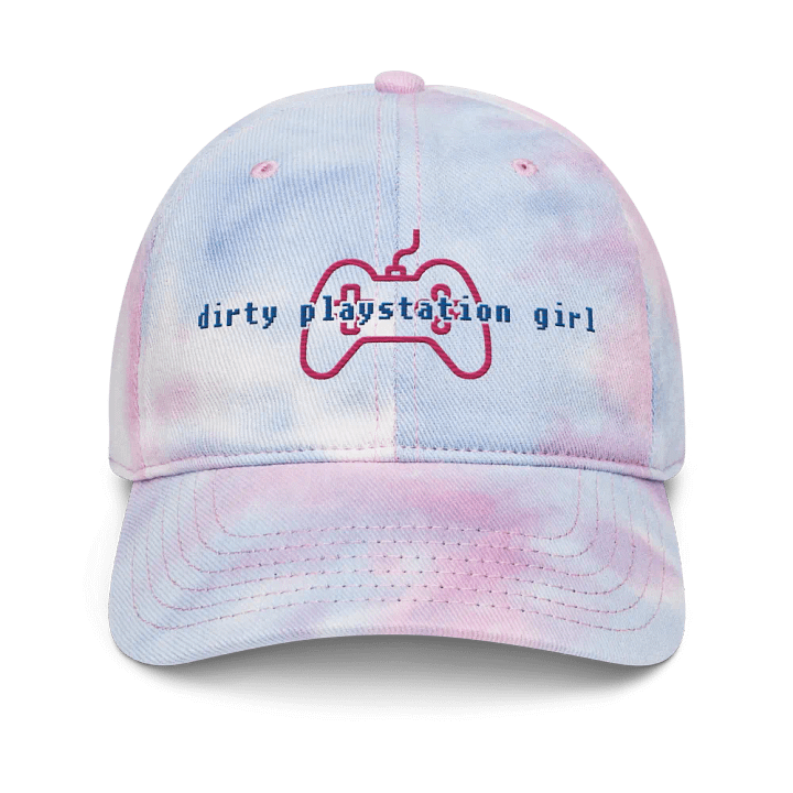 Dirty Playstation Girl Tie-Dye Hat (Pink & Blue) product image (1)