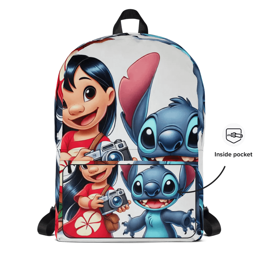 Lilo and Stitch All-Over Print Backpack 2 zipper product image (4)