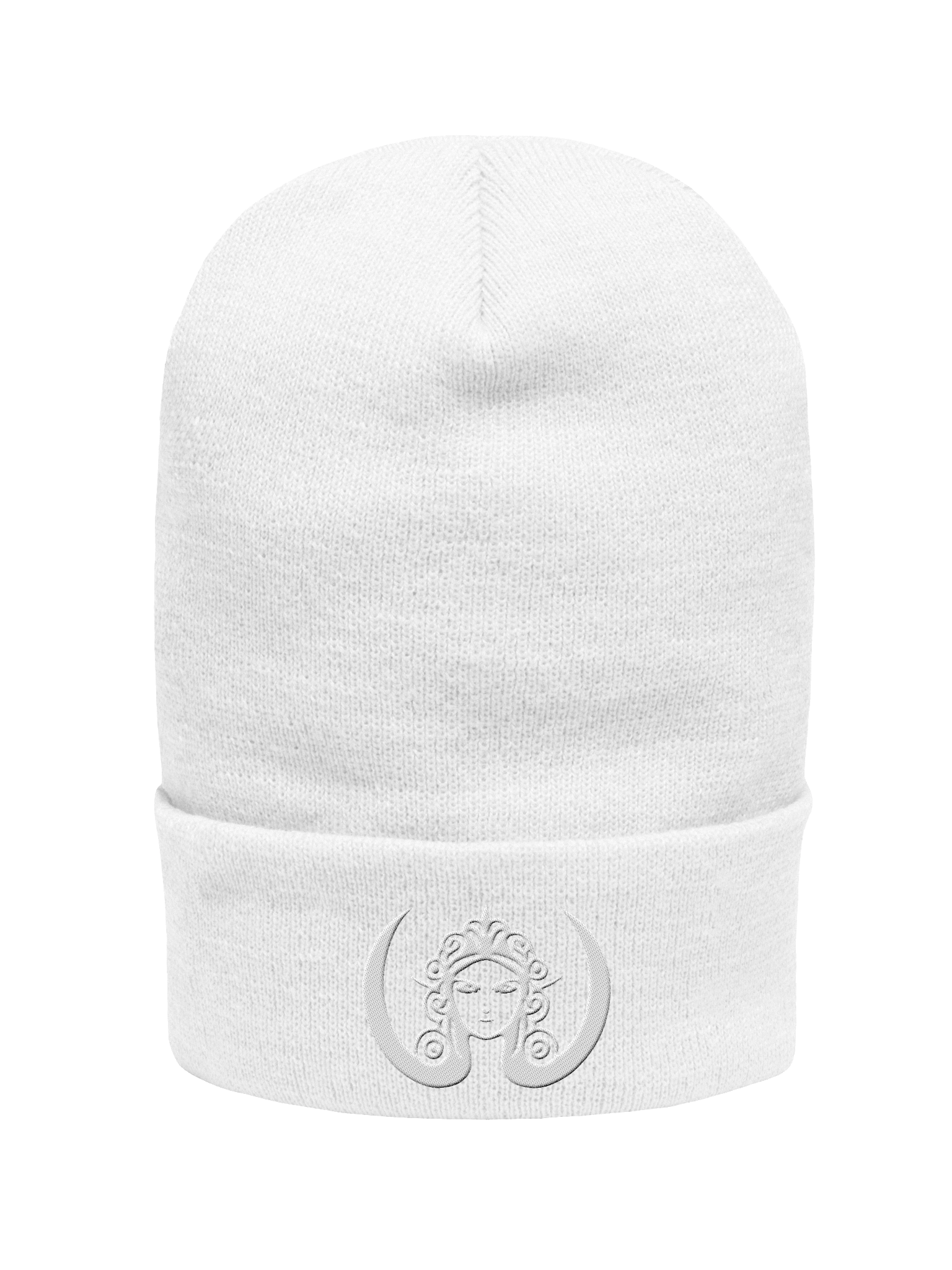 CIRCEMOON Signature Goddess Emblem Beanie - tonal white product image (1)