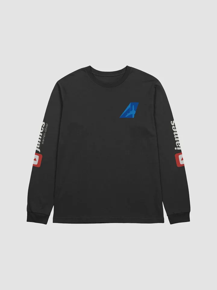 💤 First Class Pyjama Long Sleeve Top (Black) - Two-Tone Blue Tailfin product image (1)