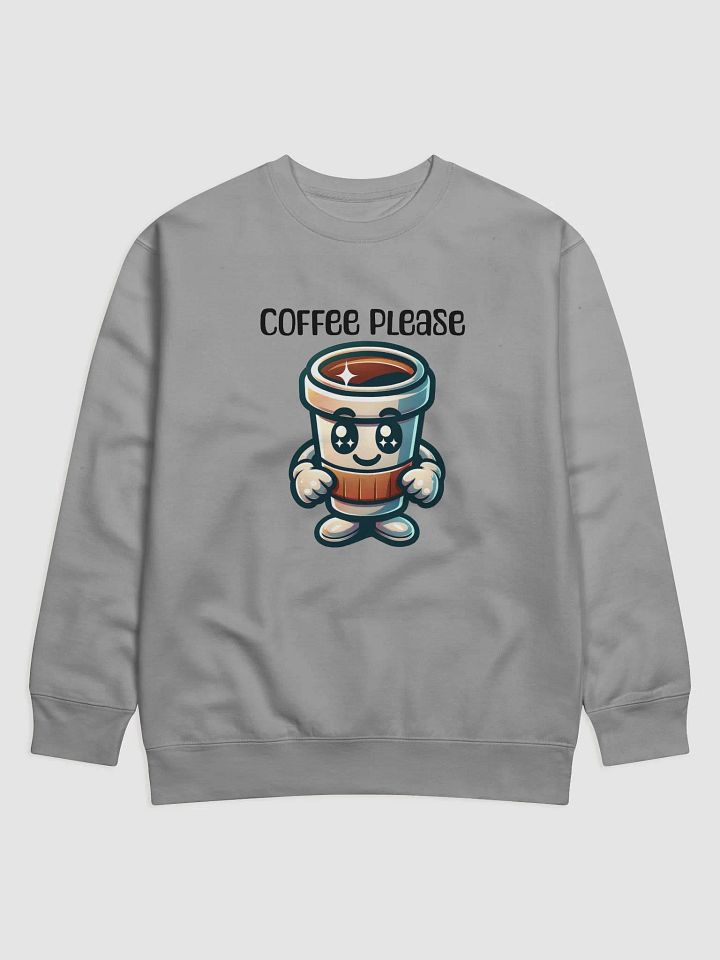 Cheerful Coffee Cup Character Premium Sweatshirt product image (4)