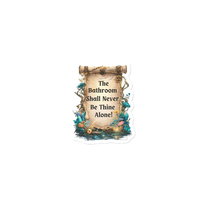 The Bathroom Shall Never Be Thine Alone – Funny Mom Magnet, Fairytale Parenting Humor, Relatable Mom Life Decor product image (1)