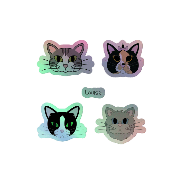Feline Friends Holographic Sticker Pack product image (2)