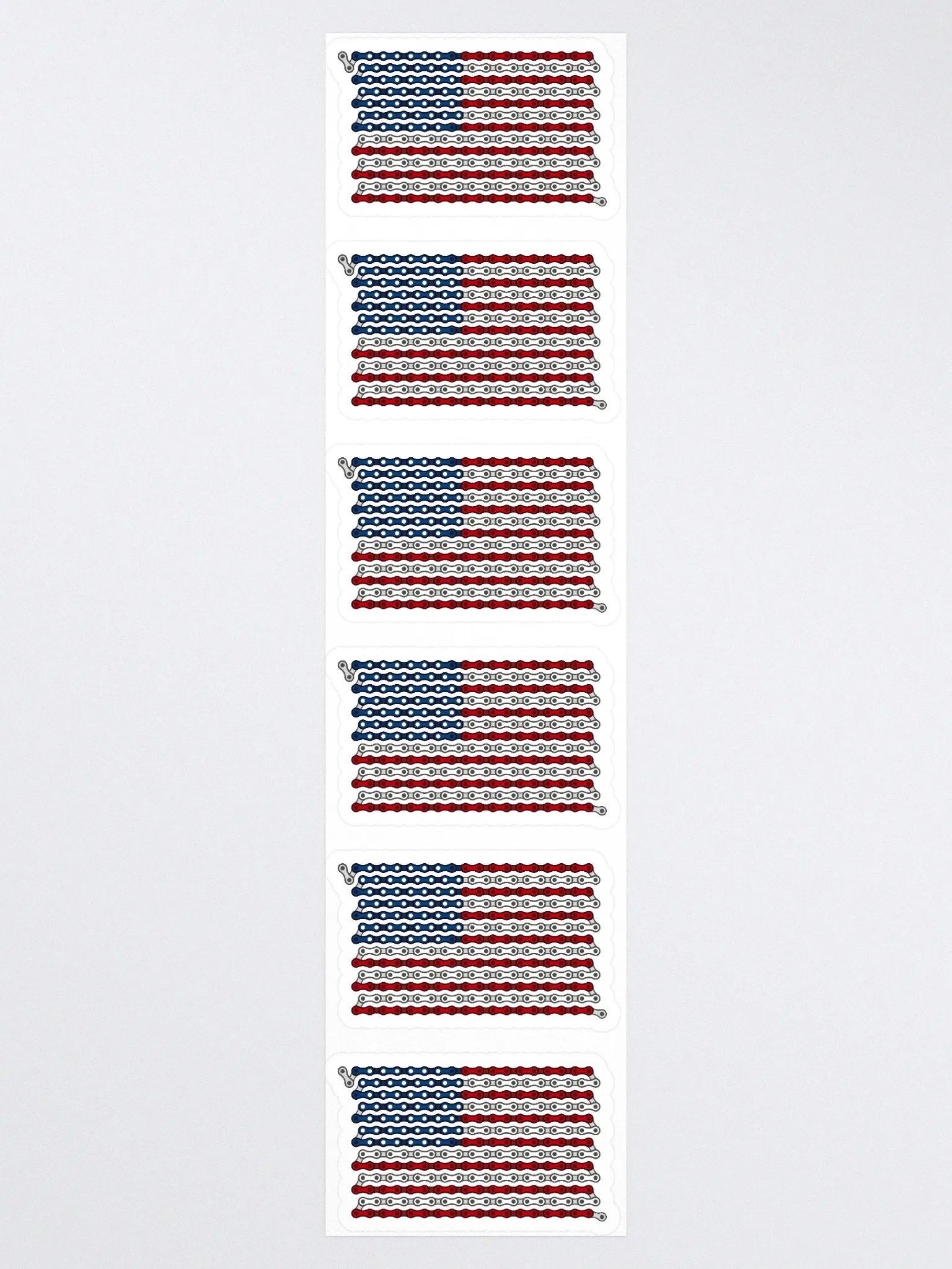 USA 50 States Bike Chain Flag Sticker 6 Pack product image (3)