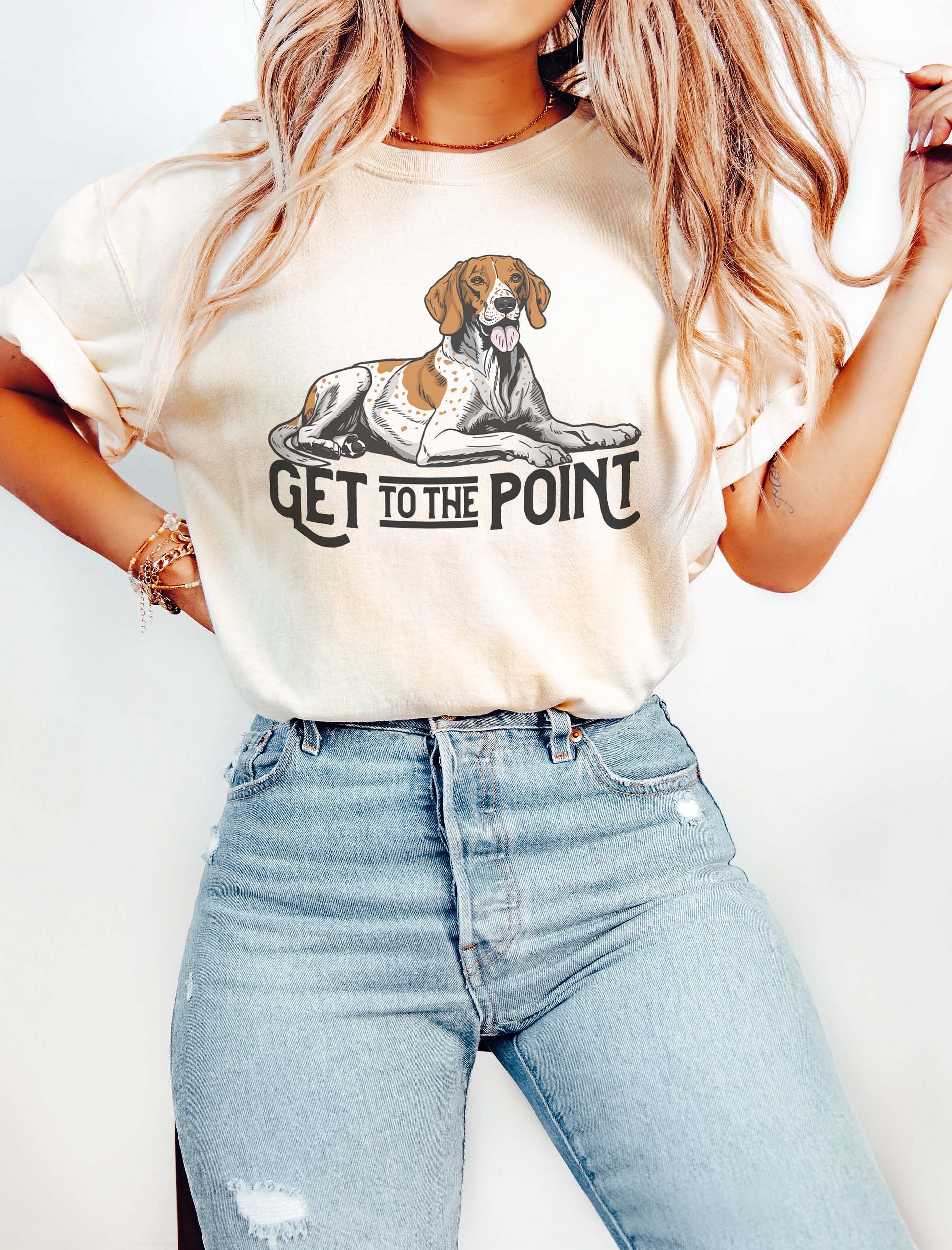 Get to the Point T-Shirt of an English Pointer (Orange) | Funny T-Shirt for Pointer Dog Paw-rents product image (16)