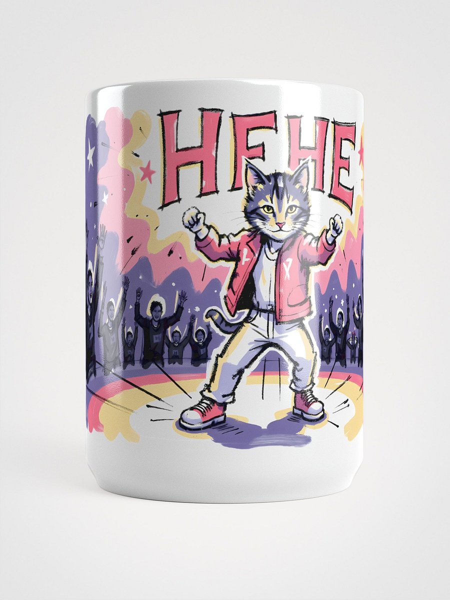 Colorful Cat Concert Mug | 'HEHE' Design product image (5)