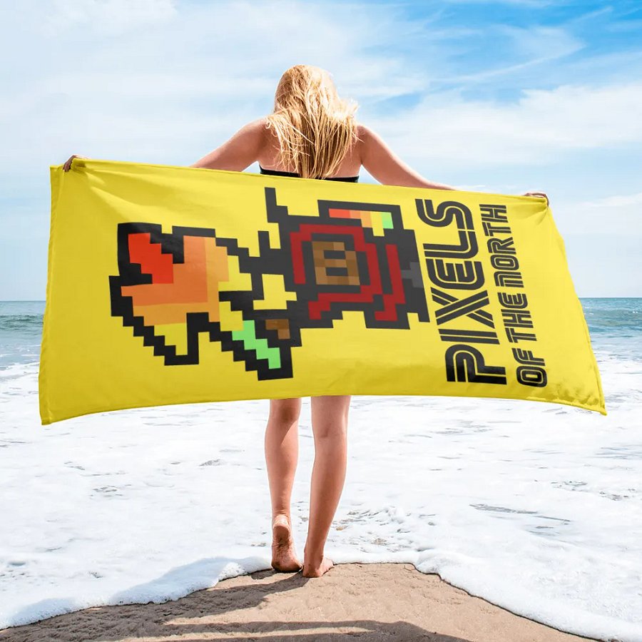 Pixels towel Yellow product image (2)