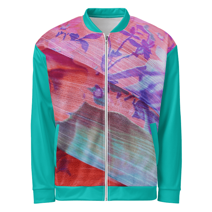 Paradise Breeze Iris Blue All-Over Print Bomber Jacket product image (1)