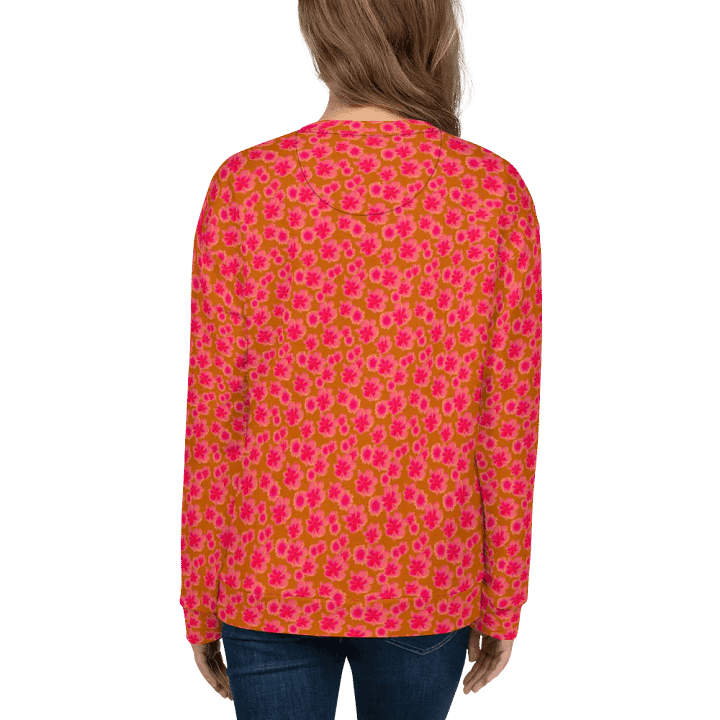 Mini Floral Orange Pink Sweatshirt product image (2)