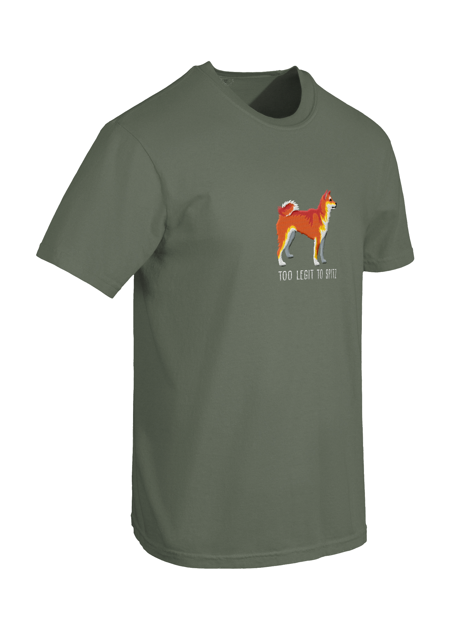 Too Legit to Spitz T-Shirt(Embroidered) of a Shiba Inu(Red) product image (38)