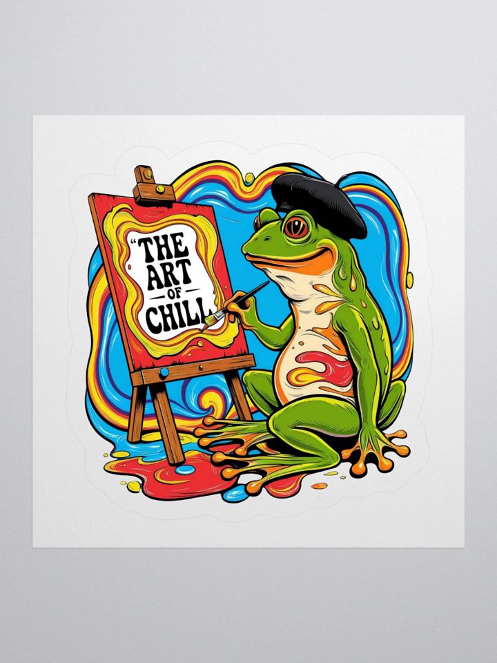 Chill Frog Artist Kiss Cut Stickers product image (3)