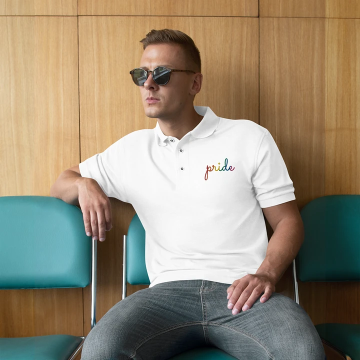 pride in lowercase - Embroidered Polo product image (2)