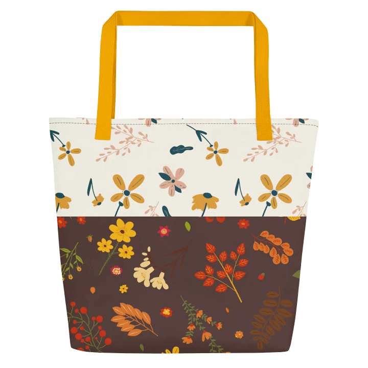 Autumn Leaf And Flower Tote Bag product image (2)