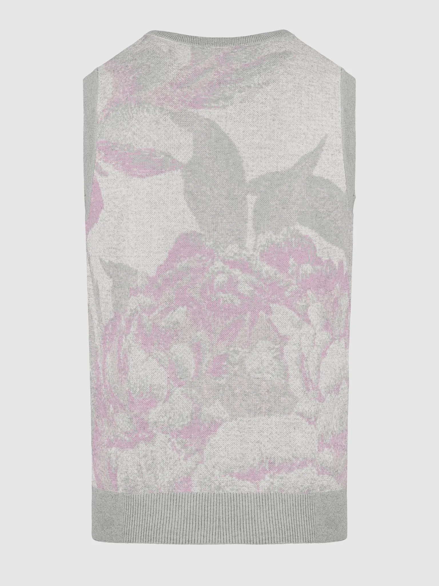 Floral Bliss Coral II Knitted V-Neck Vest product image (17)