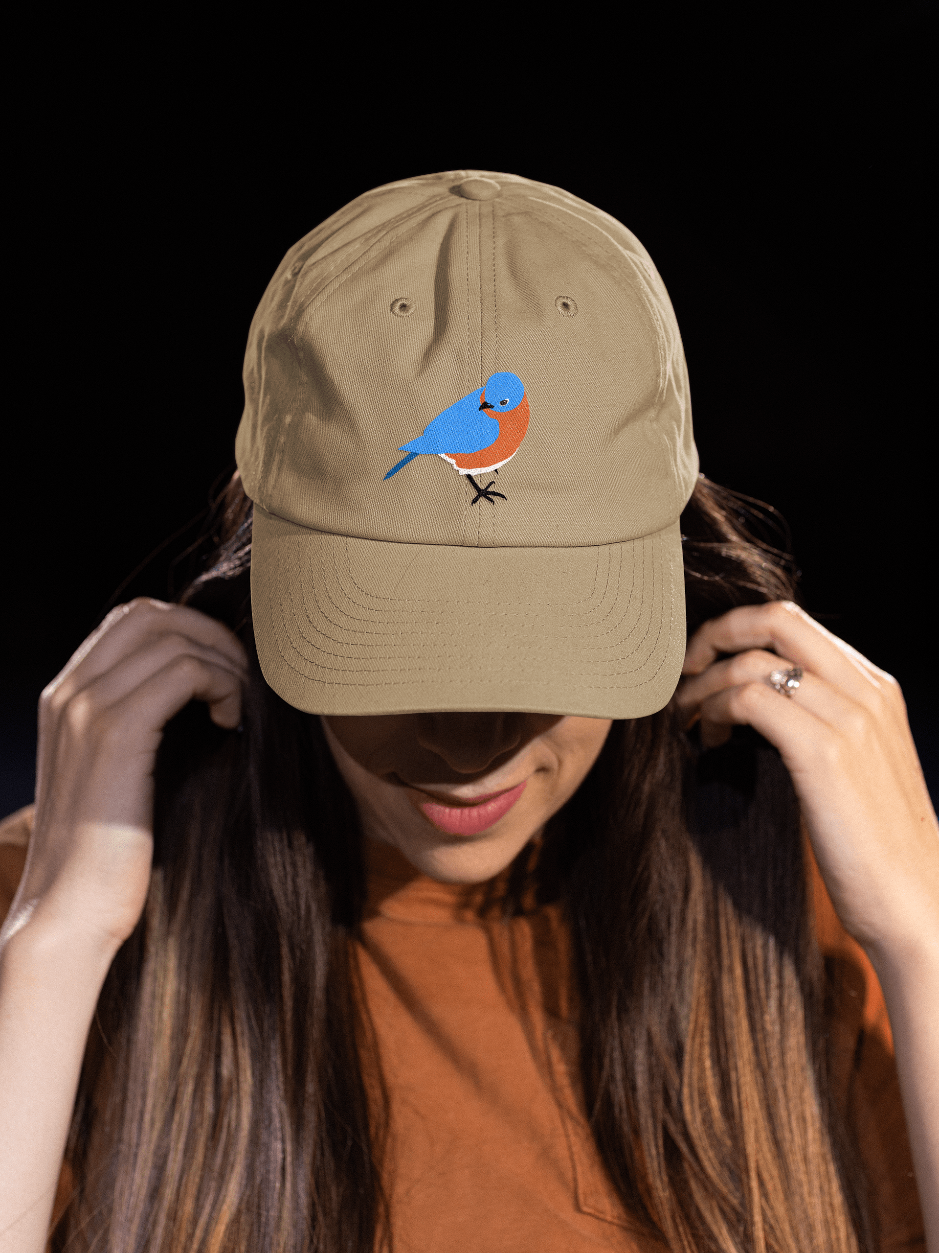 Over the Shoulder Bluebird Dad Hat – Plain Back product image (1)