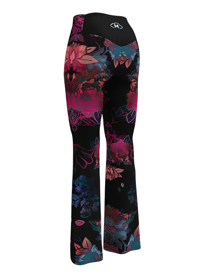Black lace-flare leggings product image (1)