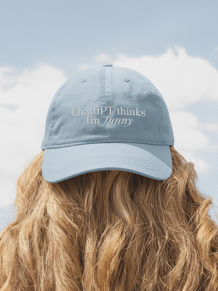 "ChatGPT thinks I'm funny" dad hat - 100% chino cotton product image (1)
