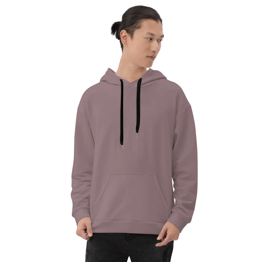 Plain Cool Purplish Brown Soft Summer Unisex Recycled Polyester Heavyweight Premium Hoodie by Treasure Pie product image (9)