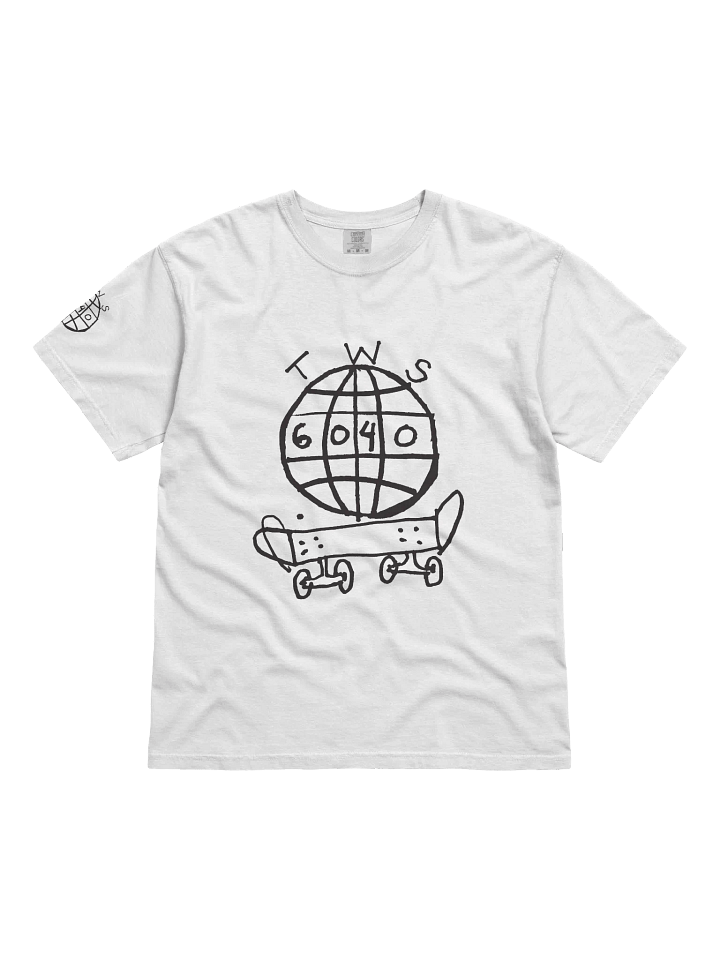 TWS x 6040 Skateboards T-Shirt (Black Logo) product image (7)