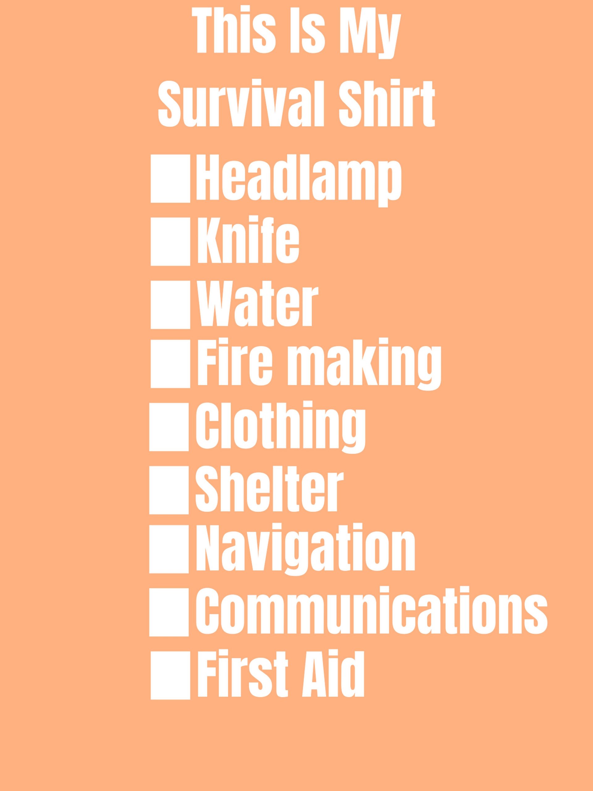 This Is My Survival Shirt | 10 Essentials Checklist product image (1)