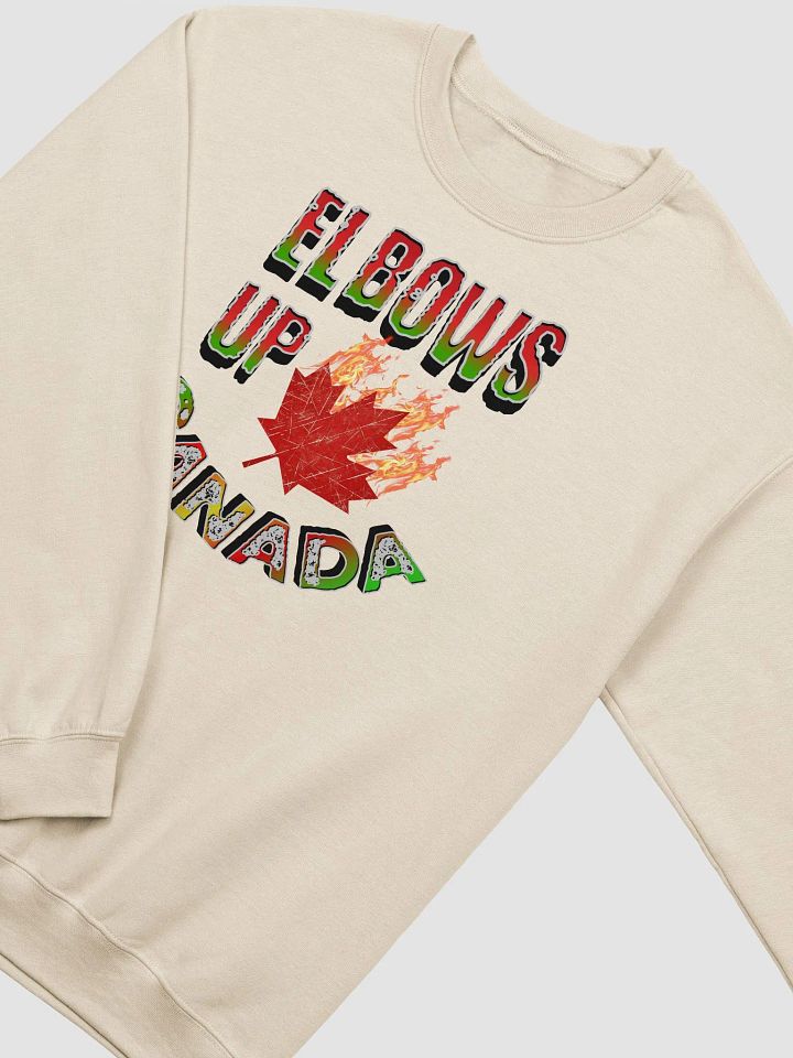 Elbows Up Canada Flaming Maple Leaf Crewneck Sweatshirt product image (20)