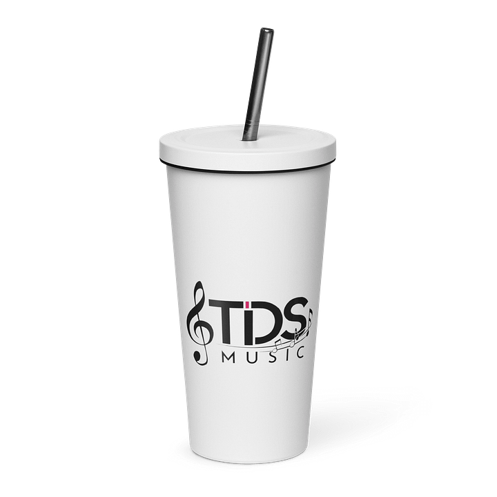 TDS Music Insulated Stainless Steel Tumbler with Straw - 20oz Music Themed product image (1)
