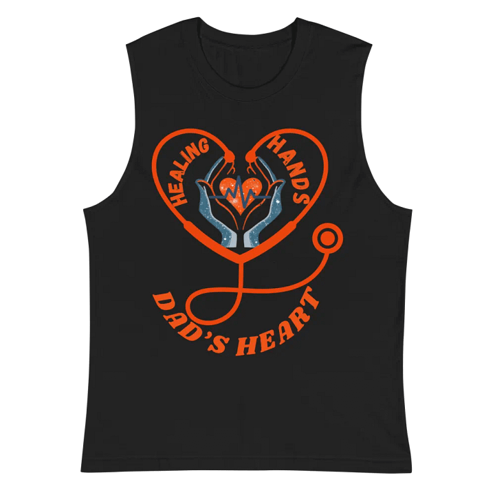 stethoscope, Healing Hands Dad's Heart Muscle Tank product image (3)