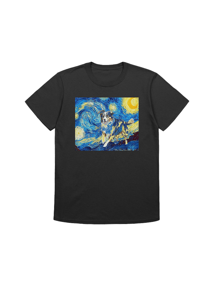 Australian Shepherd Starry Night Camouflage Dog Art T-Shirt product image (4)
