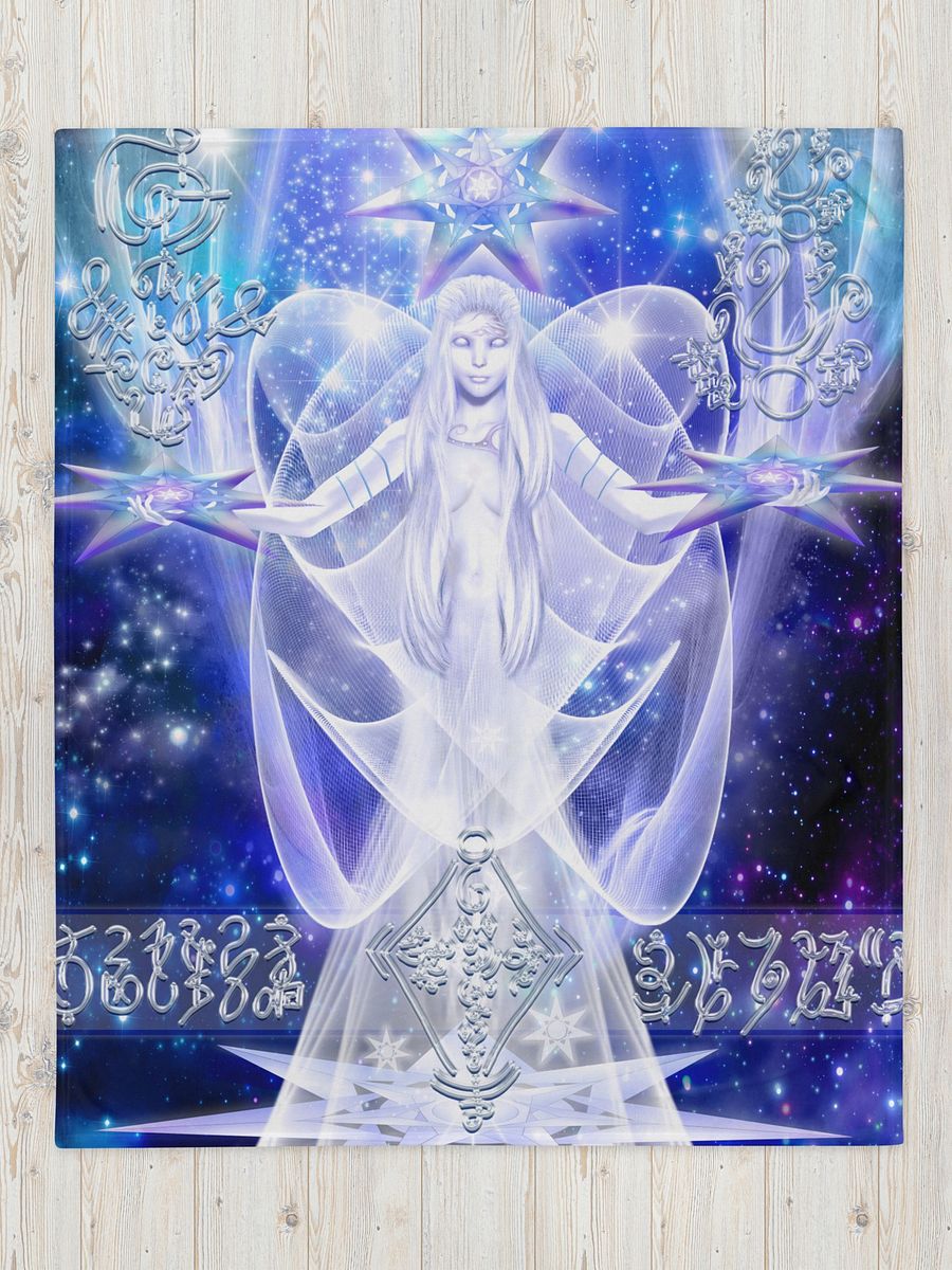 Pleiades Star Angel Light-Tech Fleece Blanket product image (4)