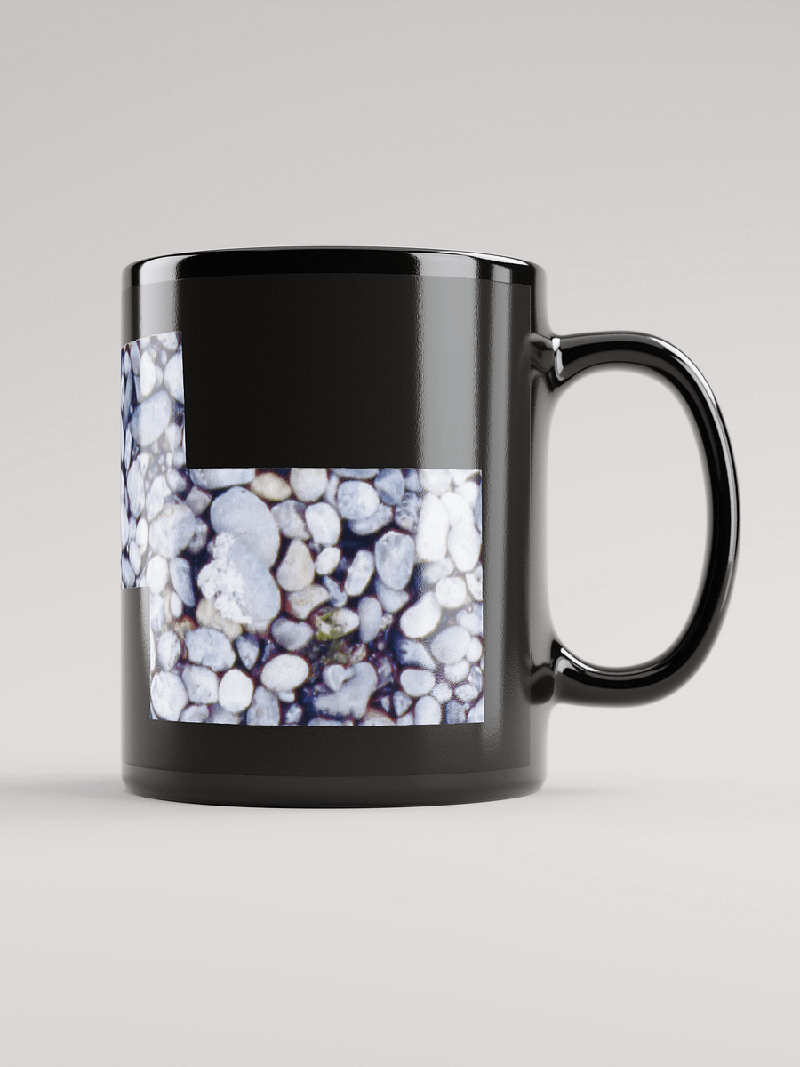 Cama Beach Rocks on black glossy mug product image (1)
