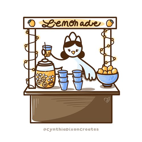 Silly Goose April Day 17: Goose Running a Lemonade Stand 
Have you had your daily dose of Vitamin C today? 

🖍️ Digital Art A...