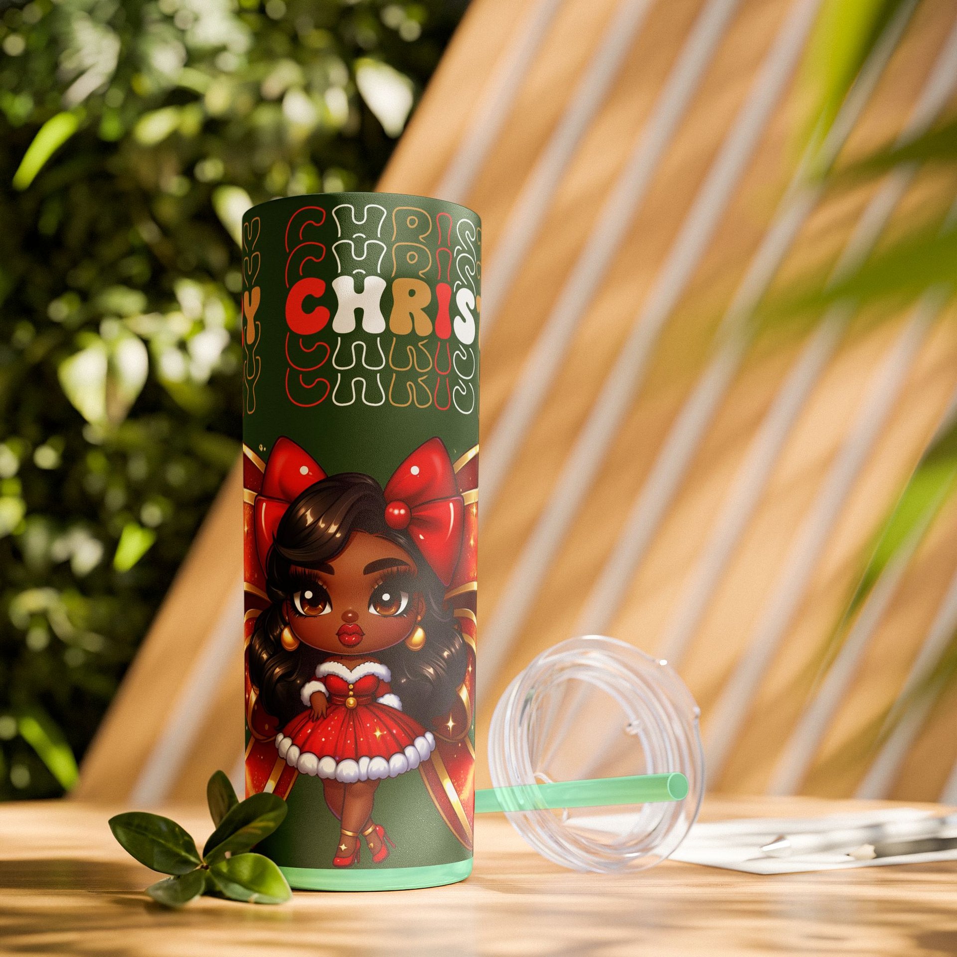 Christmas Tumbler Wrap Bundle • Chibi Holiday Girl PNG Set • Festive Sublimation Designs product image (11)