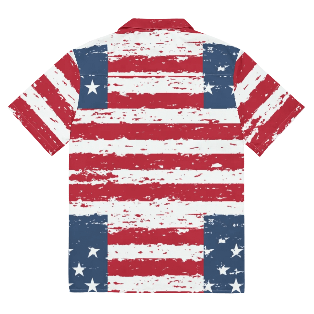 Geaux 31 - Vintage Flag Pattern Hawaiian Style Shirt product image (11)