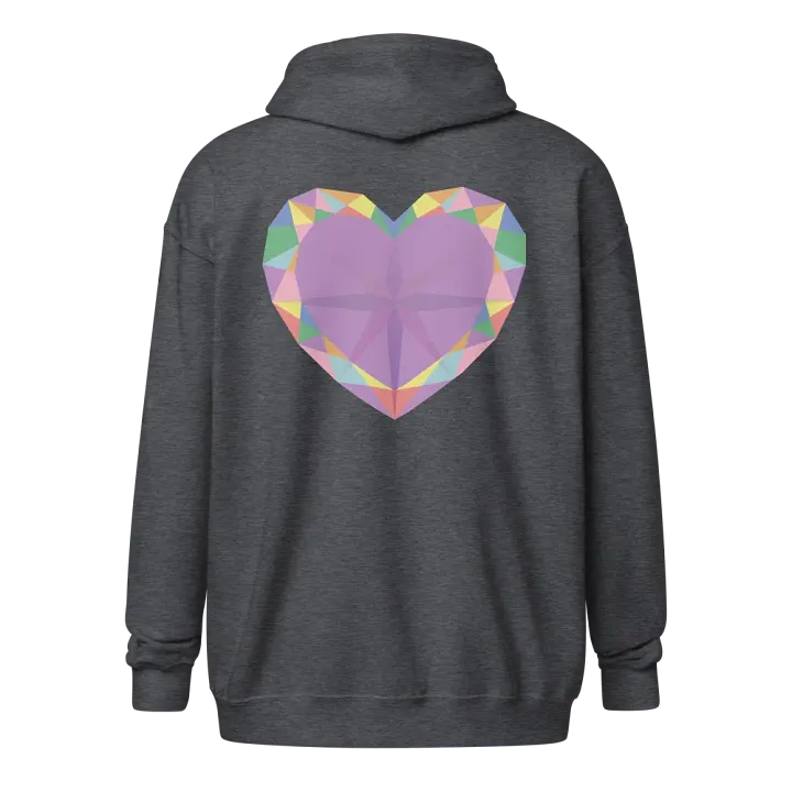 Crystal Pride Heart Zip-Up Hoodie product image (1)