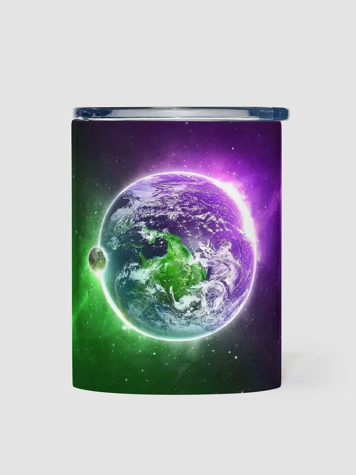Green&Purple Space 10oz Steel Tumbler product image (1)