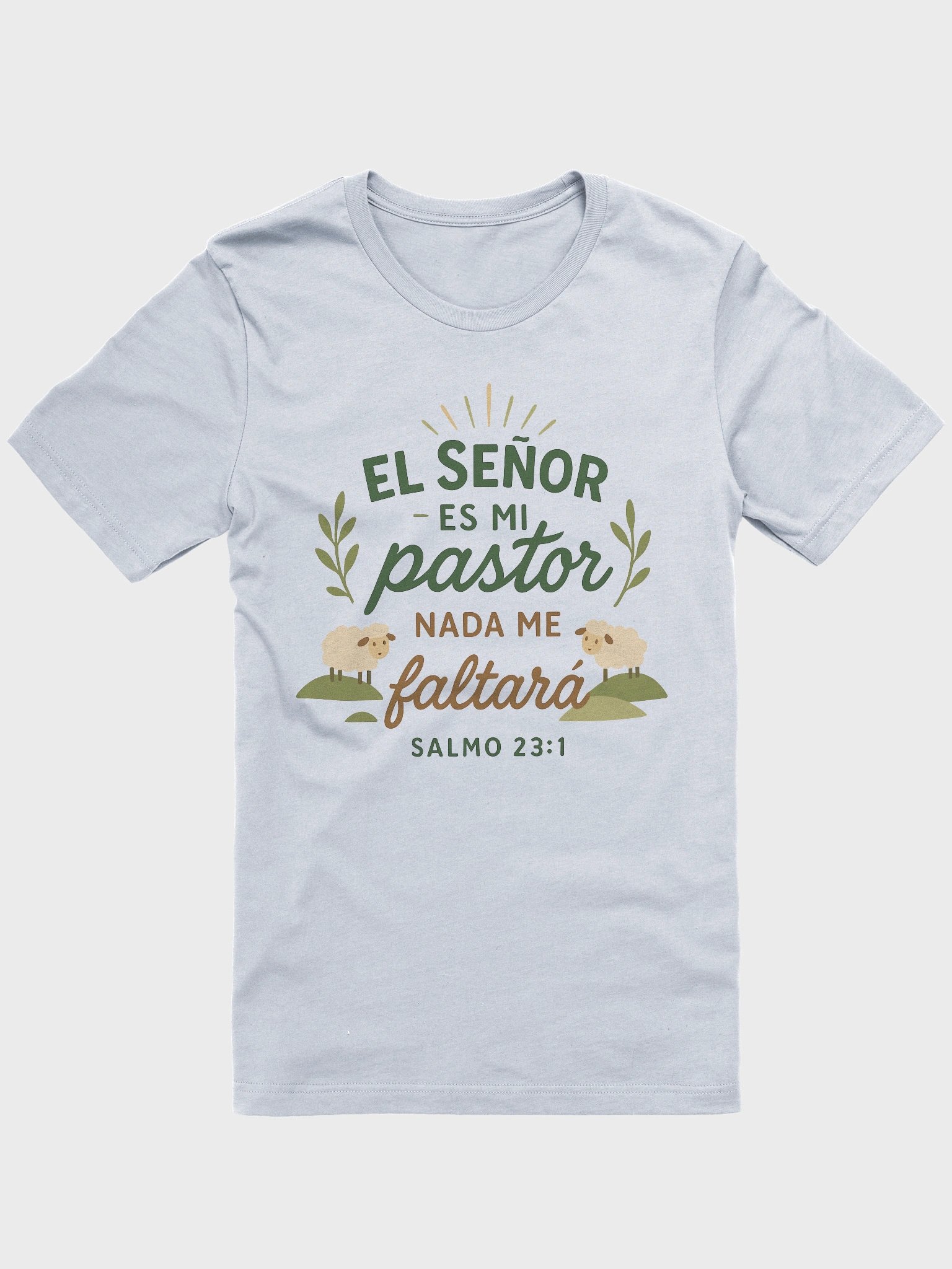 Christian T-Shirt – “El Señor es mi Pastor” (Psalm 23:1) – Spanish Bible Verse product image (1)