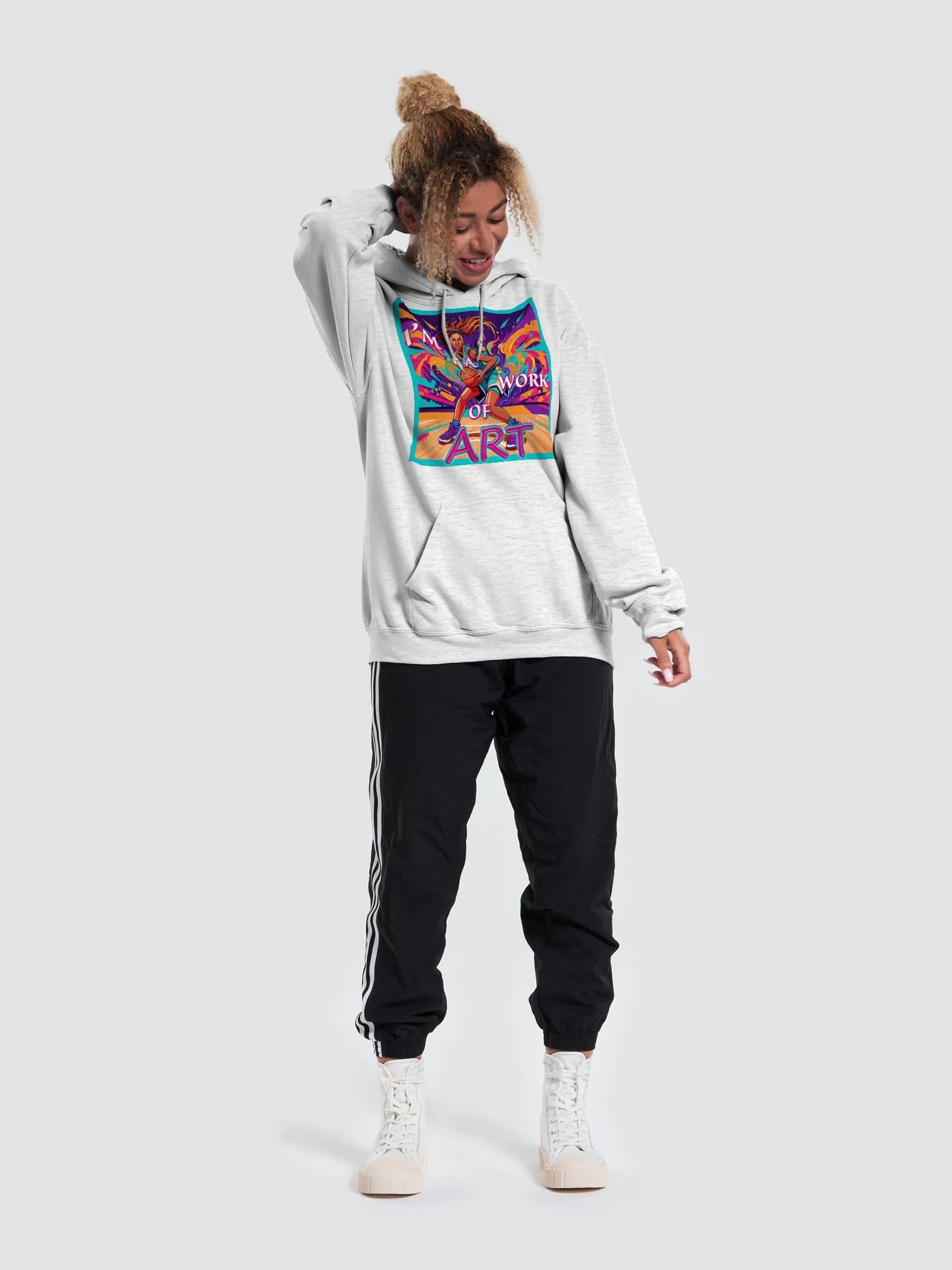 Novelty Ball Girls IM A WORK OF ART hoodie product image (51)
