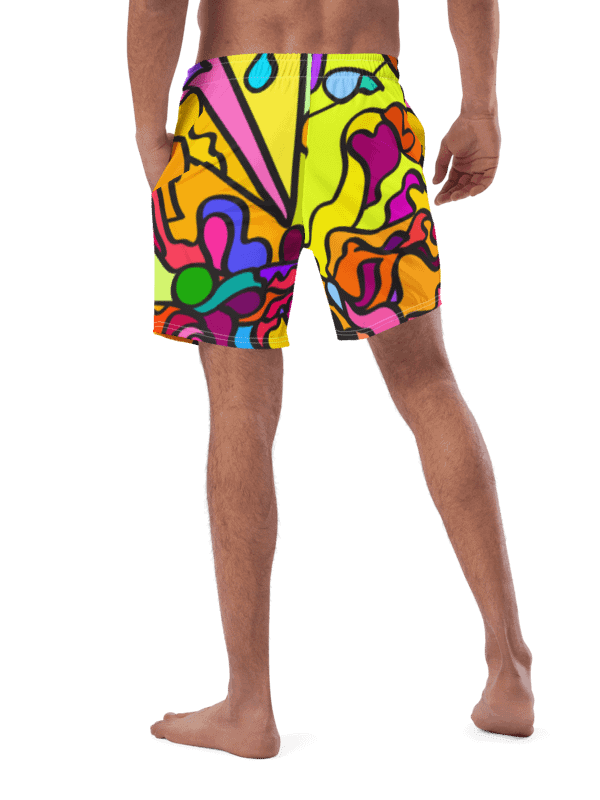Vibrant Swirls All-Over Swim Trunks - Wave at Sunset product image (10)
