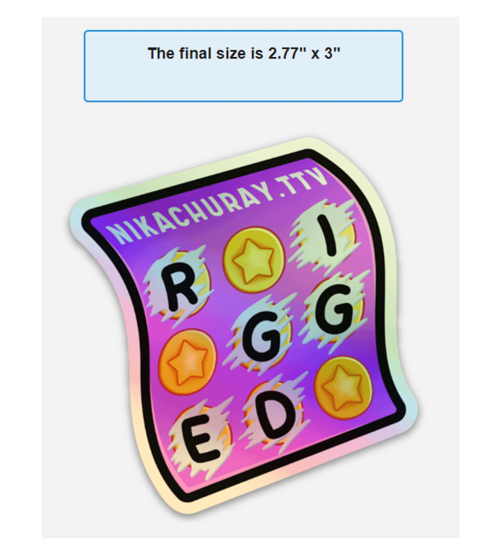 Rigged Holographic Sticker product image (1)
