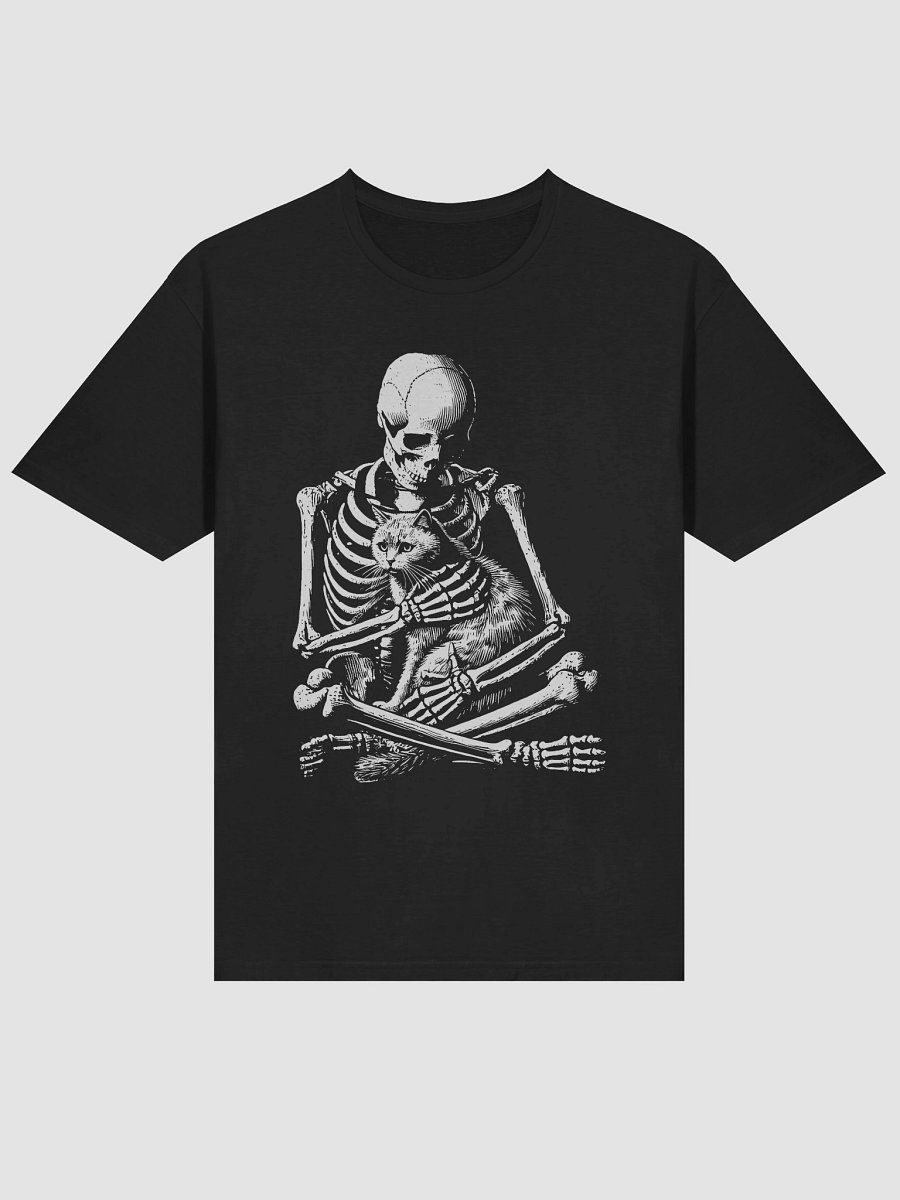 Skeleton Hugging Cat Gothic Tee (03) product image (12)