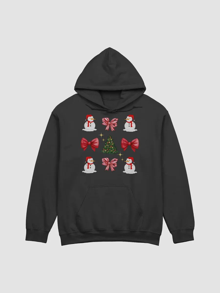Festive Snowmen Holiday Trendy Coquette Hoodie product image (1)