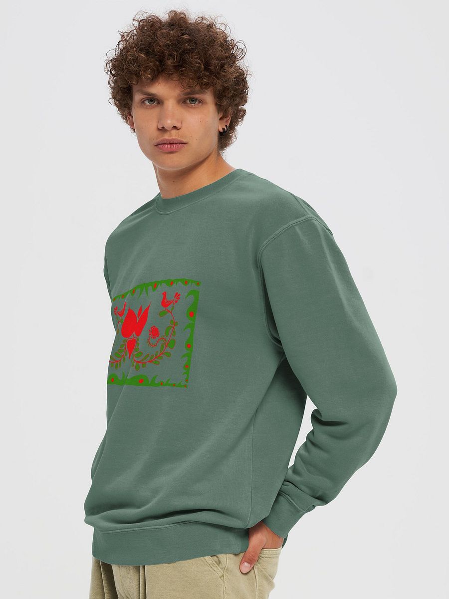 Festive Hungarian Green Floral Unisex Sweatshirt product image (5)