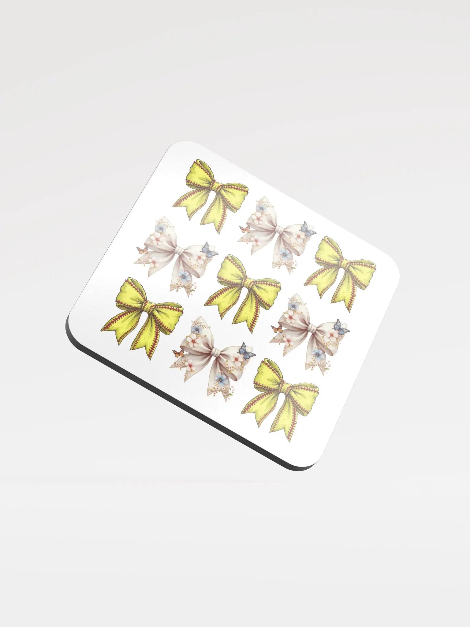 Spring Bows Softball Butterfly Dream Cork Coasters product image (2)