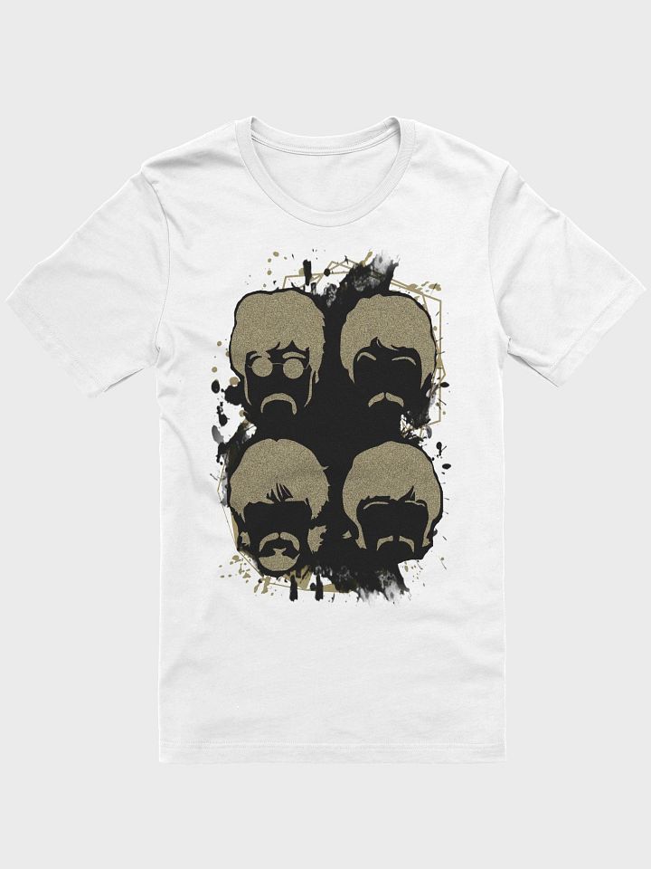 Beatles Mustache T-Shirt. Black and gold sand art. product image (1)