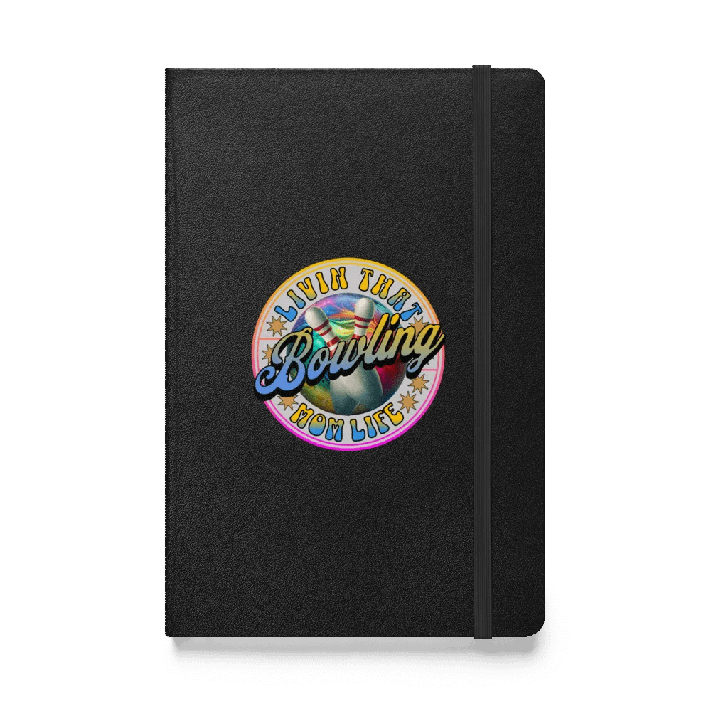 Liven That Bowling Mom Life Black Notebook product image (1)