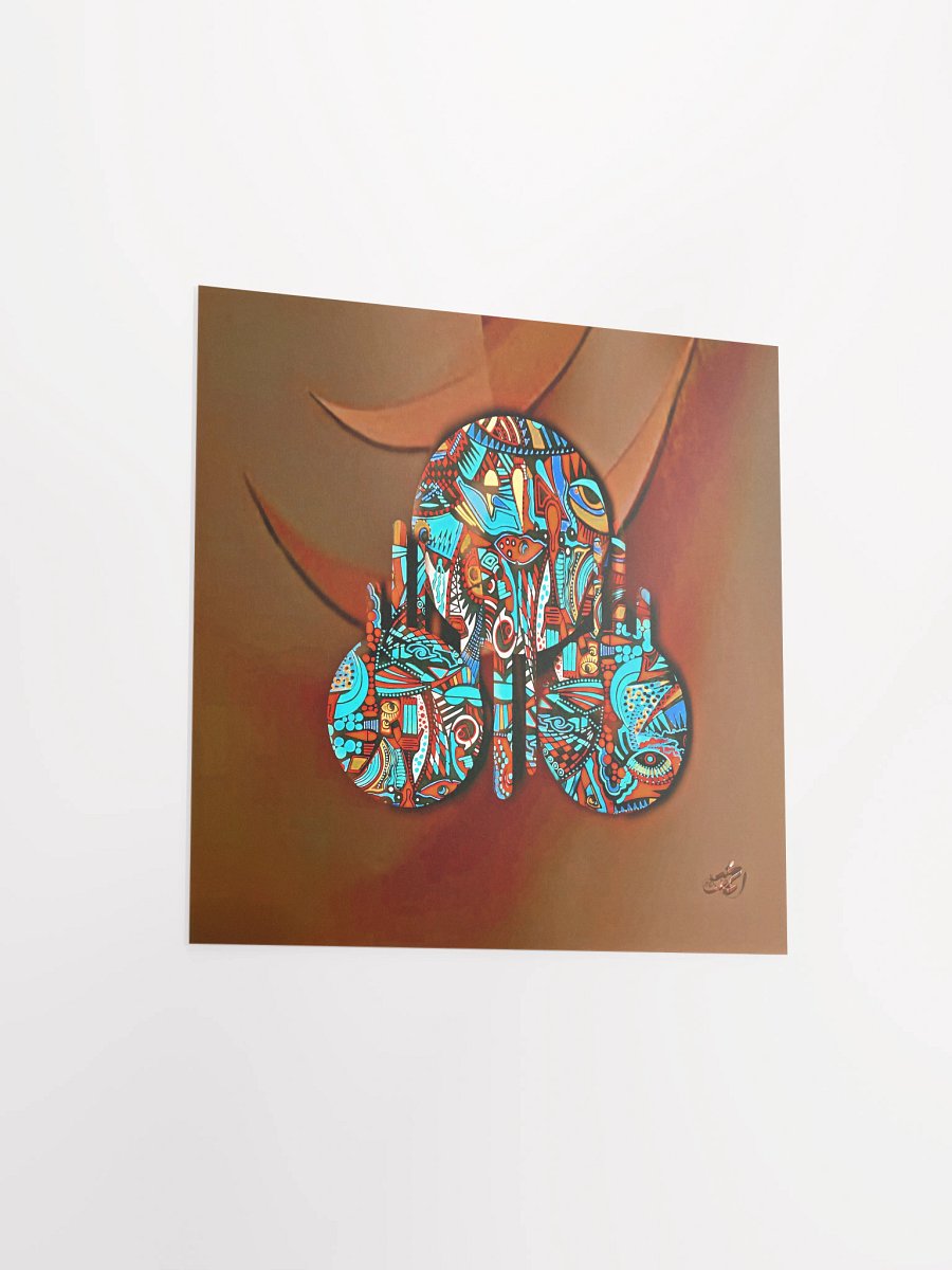 Vibrant Hand Gesture Poster/Naïve art on an abstract background product image (13)