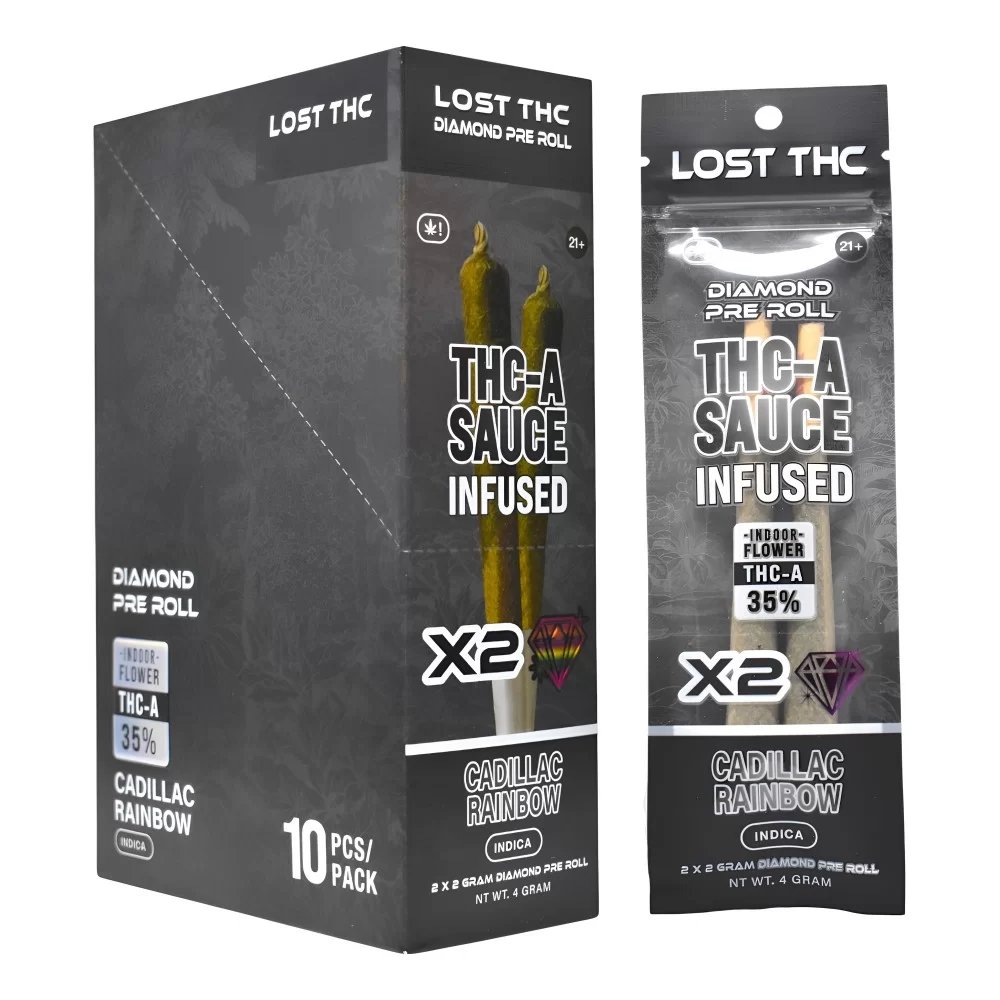 LOST THC 2Gram 2x THC-A Sauce Infused Pre-rolls - 10ct Display product image (7)